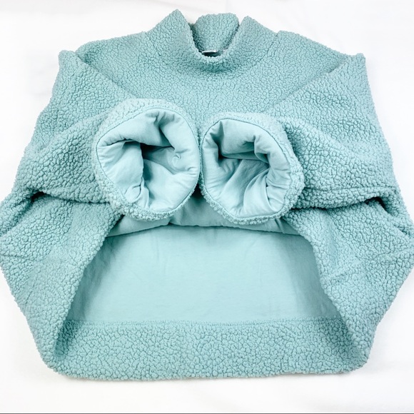 GAP Sherpa Teddy Mock Neck Lined Pullover Top, XL - Picture 3 of 9